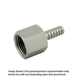 HEX ADAPTER, 3/8"FPT x 1/4"B (304 S/S)
