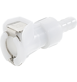 1/4" Barb Female Inline Hose Quick Disconnect w/Shutoff (PLC)