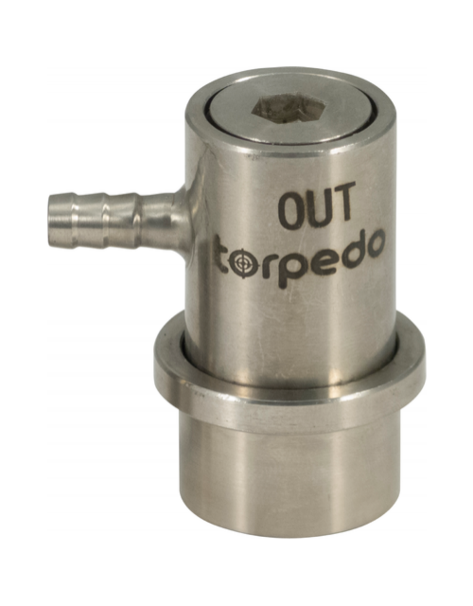 Torpedo Torpedo Keg Ball Lock Quick Disconnect (QD) | Beverage Out | Stainless Steel | Barbed