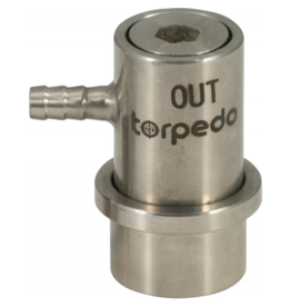 Torpedo Torpedo Keg Ball Lock Quick Disconnect (QD) | Beverage Out | Stainless Steel | Barbed