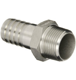 Hex Adapter 3/8" barb x 1/2" male LD Carlson