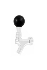 Tap Handle Black Resin Round