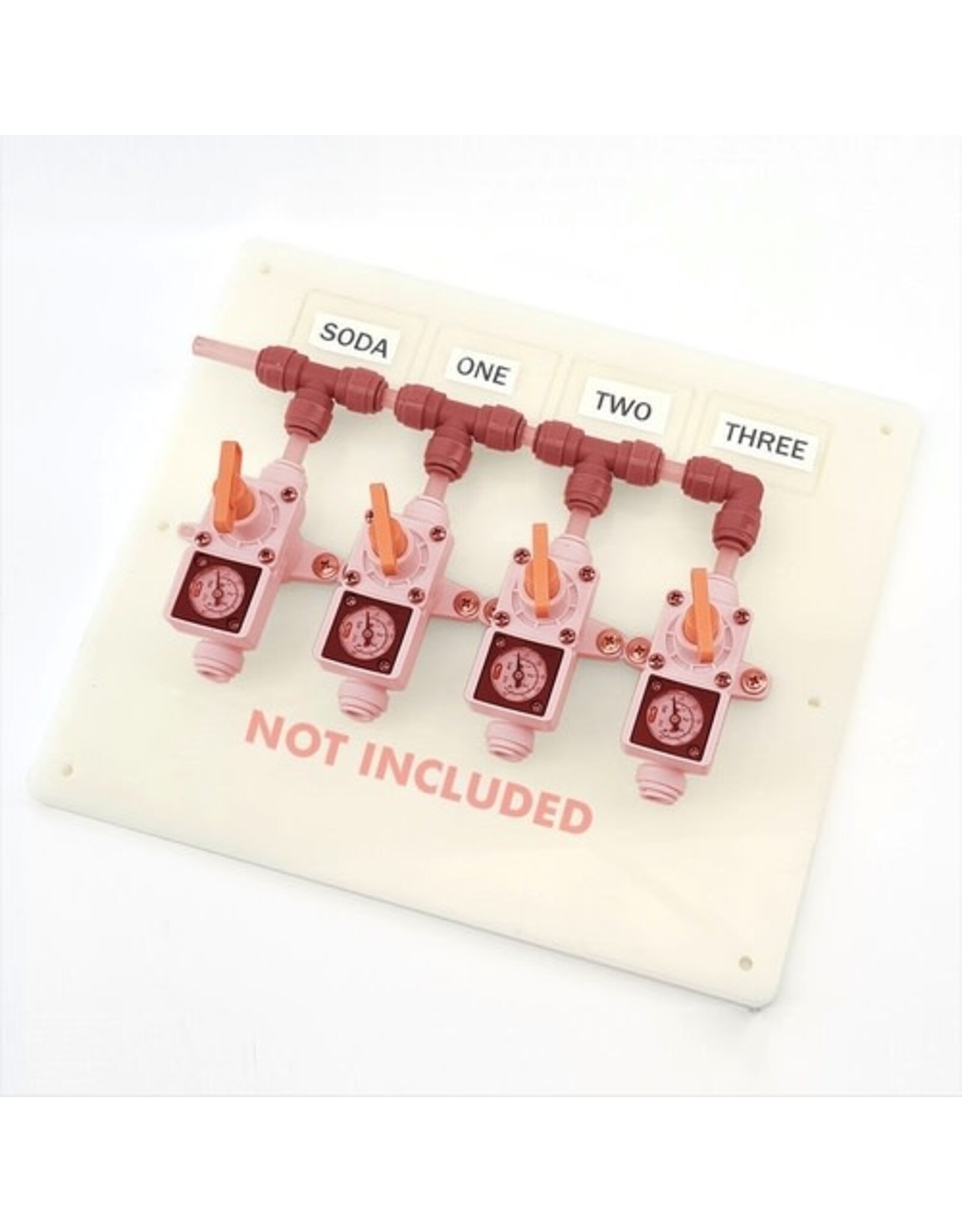 KegLand Gas Board for Duotight In-Line Regulators - 4 Output