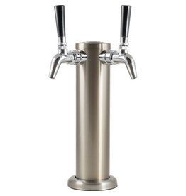 Komos Double Tap KOMOS Stainless Draft Tower With Intertap® Faucets (w/ Duotight Fittings)