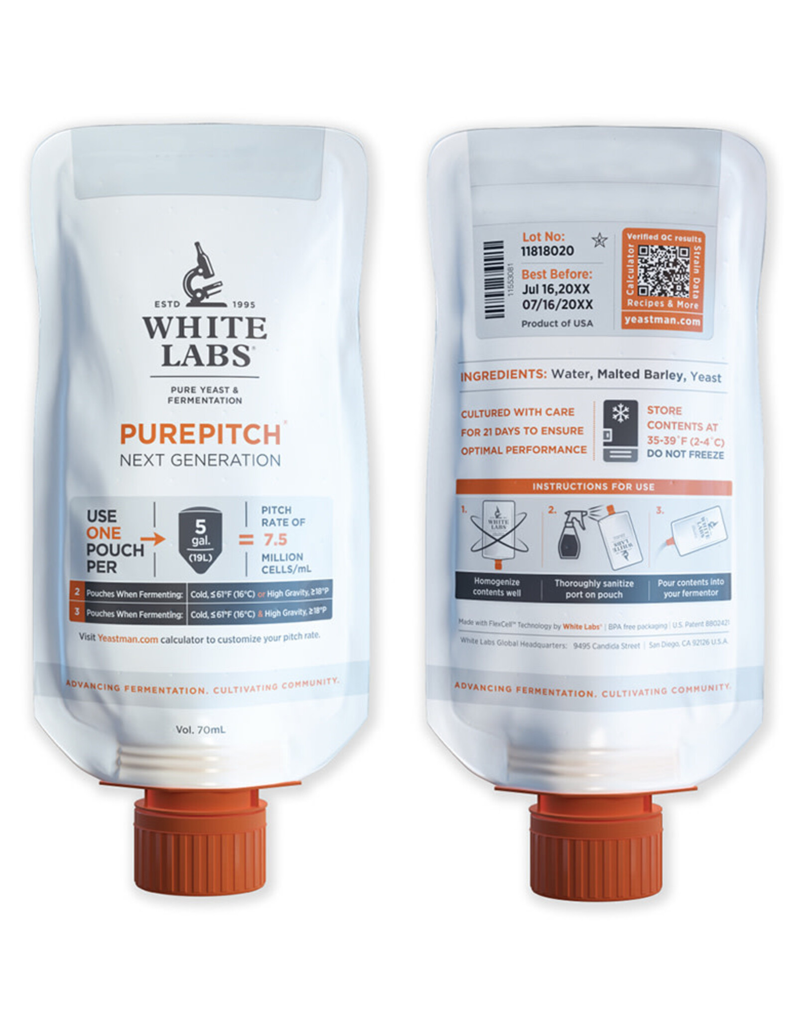 White labs WLP 060 PurePItch® Next Generation American Ale Yeast