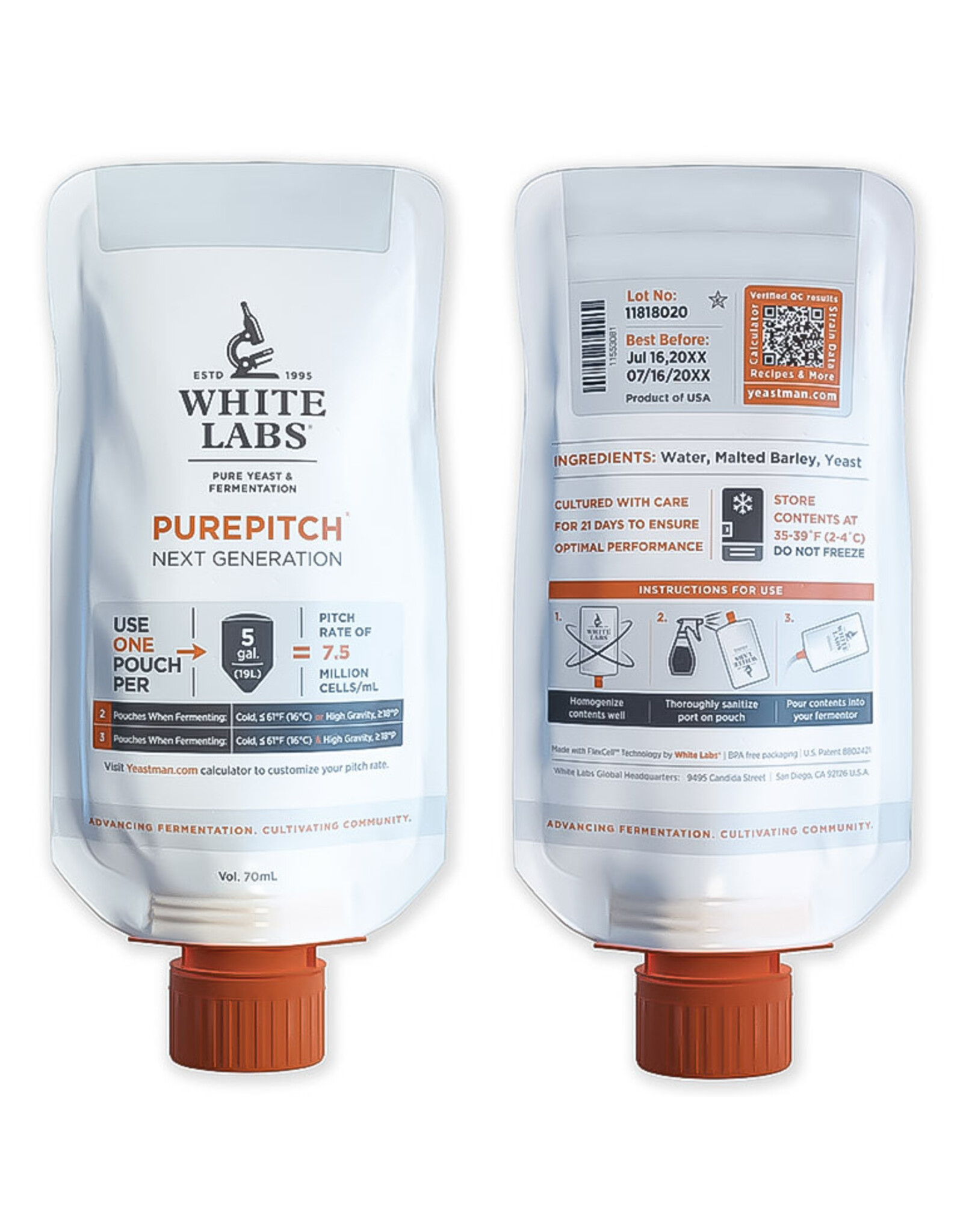 White labs WLP 007 PurePItch® Next Generation Crisp English Ale