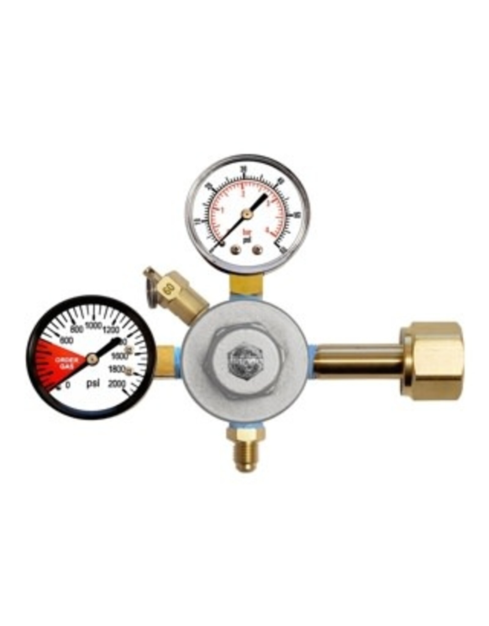 CO2 REGULATOR, 1/4"MFL-W/CHK 60:2000