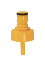 Carbonation and Line Cleaning Ball Lock Quick Disconnect (QD) Cap - Yellow Plastic