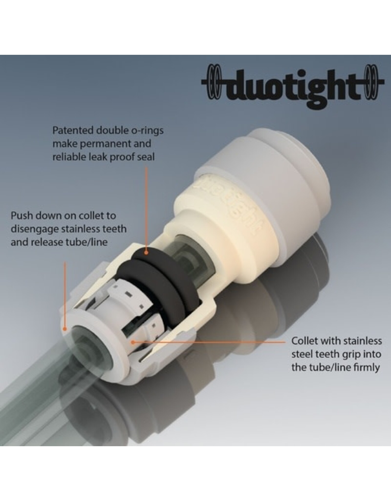 KegLand Duotight Push-In Fitting - 8 mm (5/16 in.) Joiner