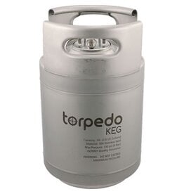 2.5 gal. Torpedo Keg | Ball Lock Keg | Stainless Steel Corny Keg | Low2 Keg Lid O-Ring | Superior Oxygen Barrier Properties