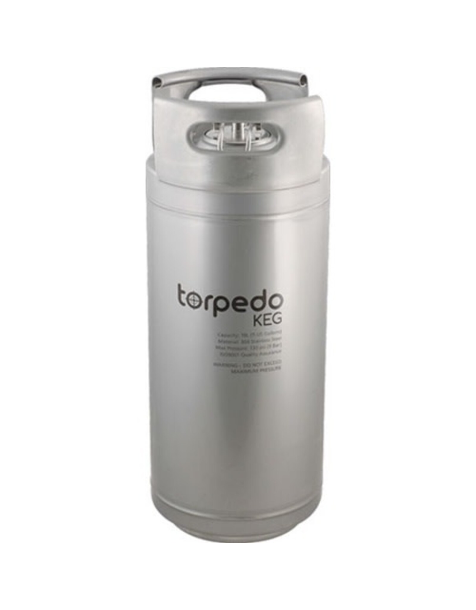 Torpedo 5 gal. Torpedo Keg | Ball Lock Keg | Stainless Steel Corny Keg | Low2 Keg Lid O-Ring | Superior Oxygen Barrier Properties