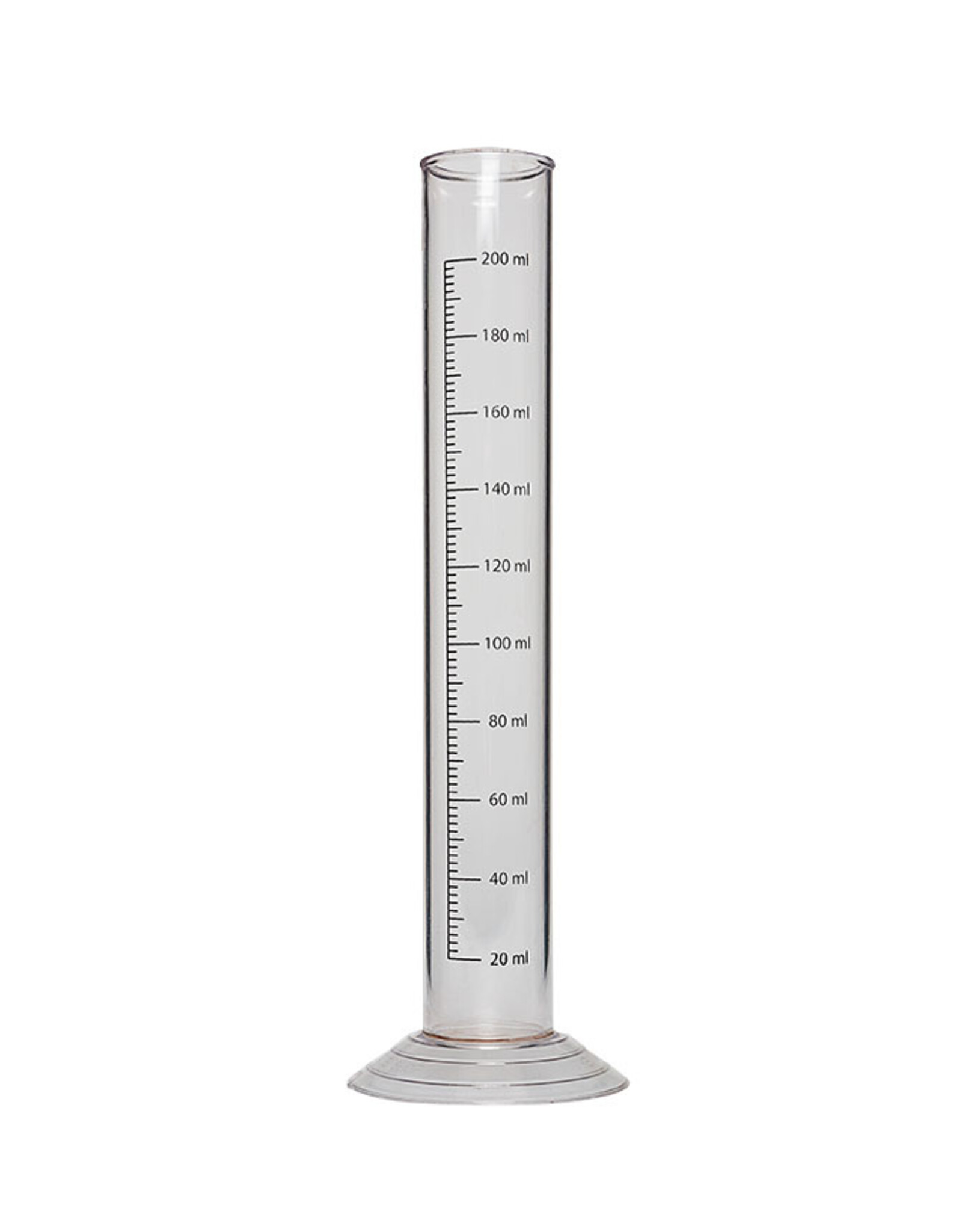 Plastic Test Jar, 10 " x 1.57" ID 200 ml Graduated