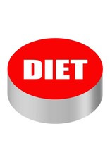ID CAP-ROUND, RED/WHITE (DIET)