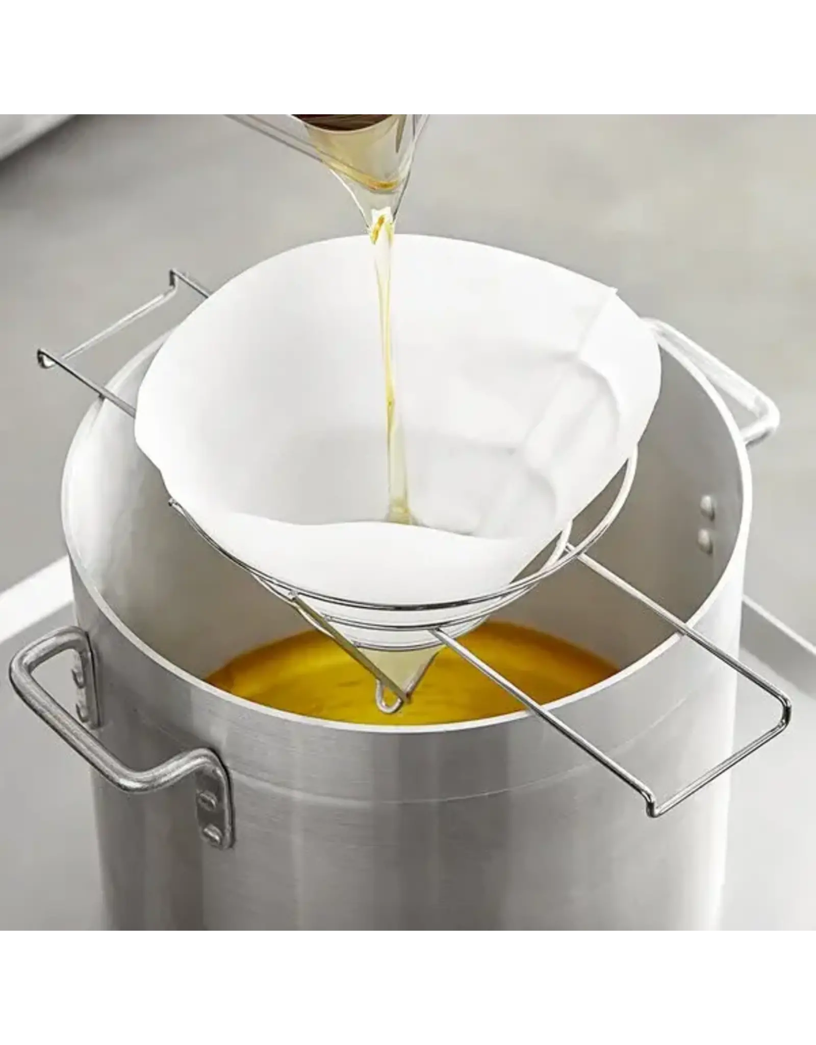 10" Chrome-Plated Steel Fryer Oil Cone Filter Holder