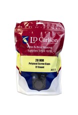LD Carlson 28mm POLYSEAL SCREW CAPS 72/BAG