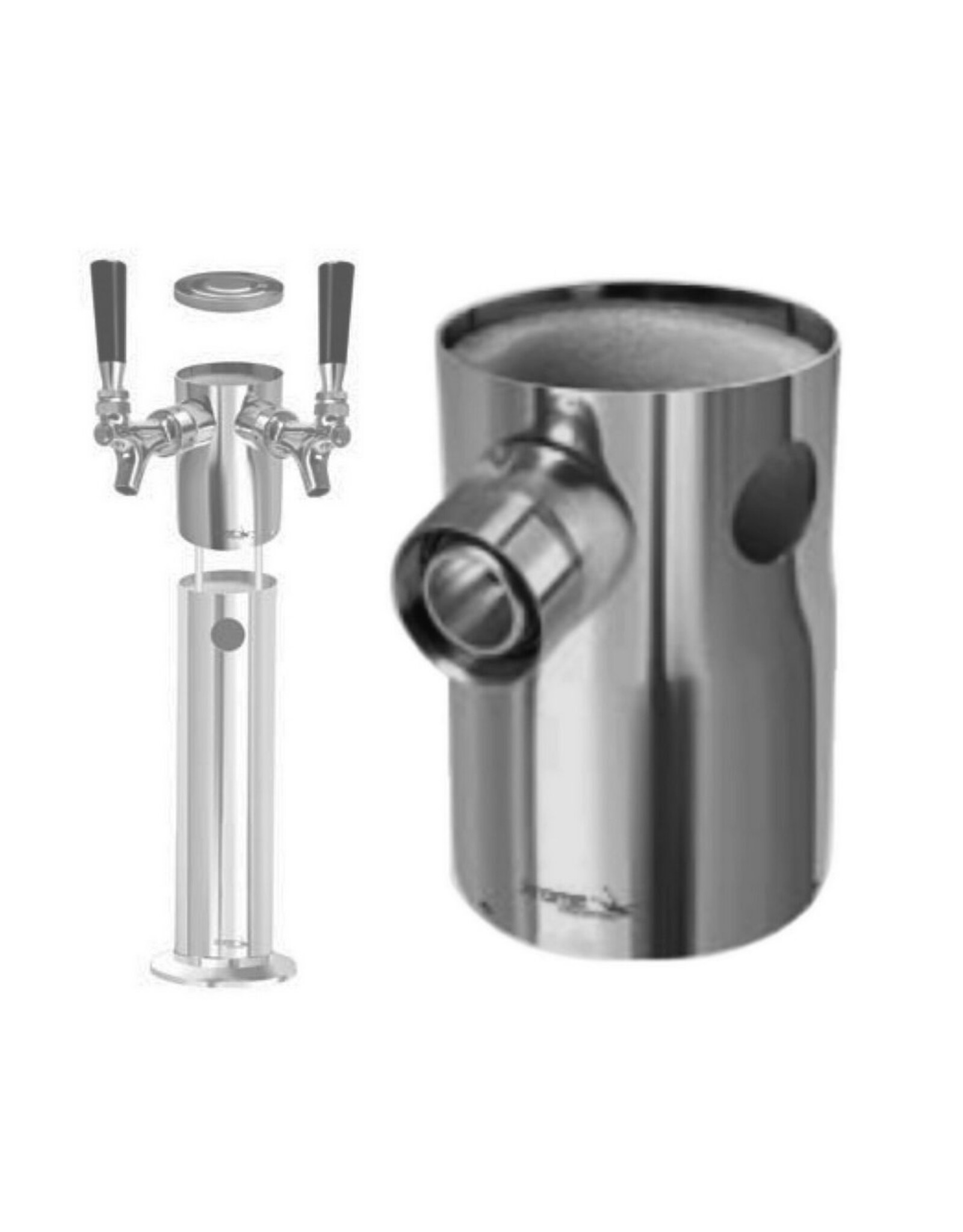 Krome COLUMN EXP KIT, 3"-DIA. 2-HOLE 1-SHANK (CHROME) KD