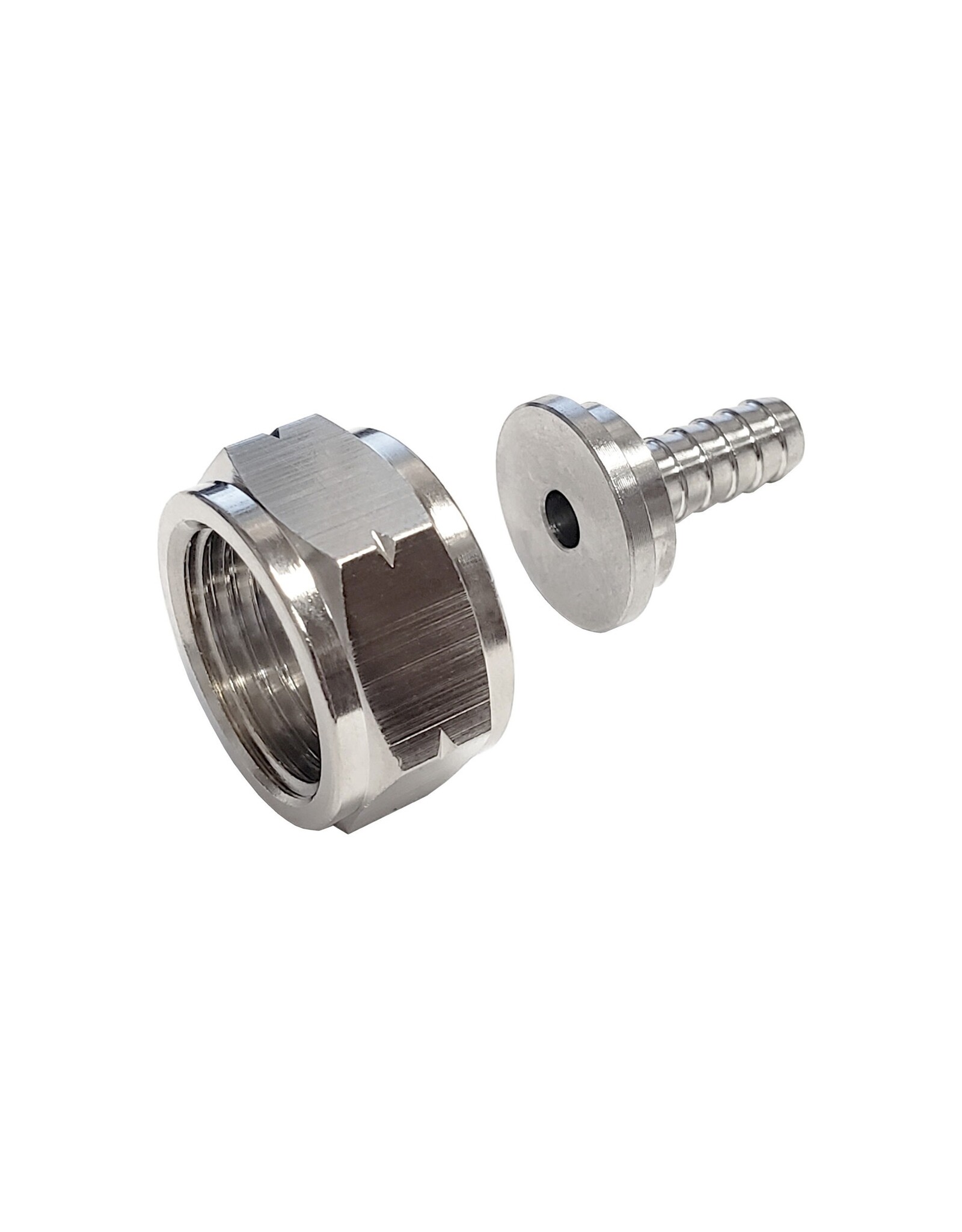 SWIVEL NUT & STEM SET, FEM-CO2 x 1/4"B (304 S/S)