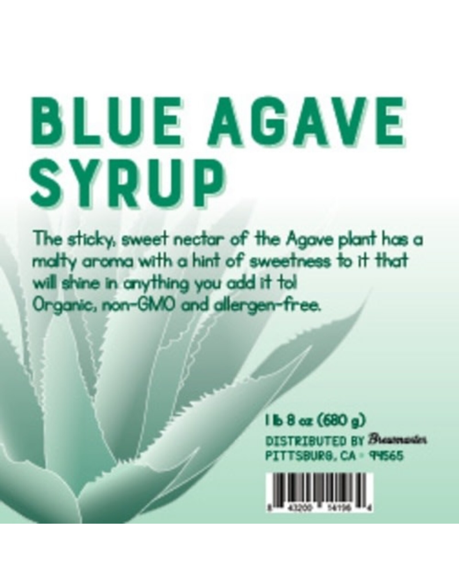 Brewmaster Blue Agave Syrup - 1.5 Lb.