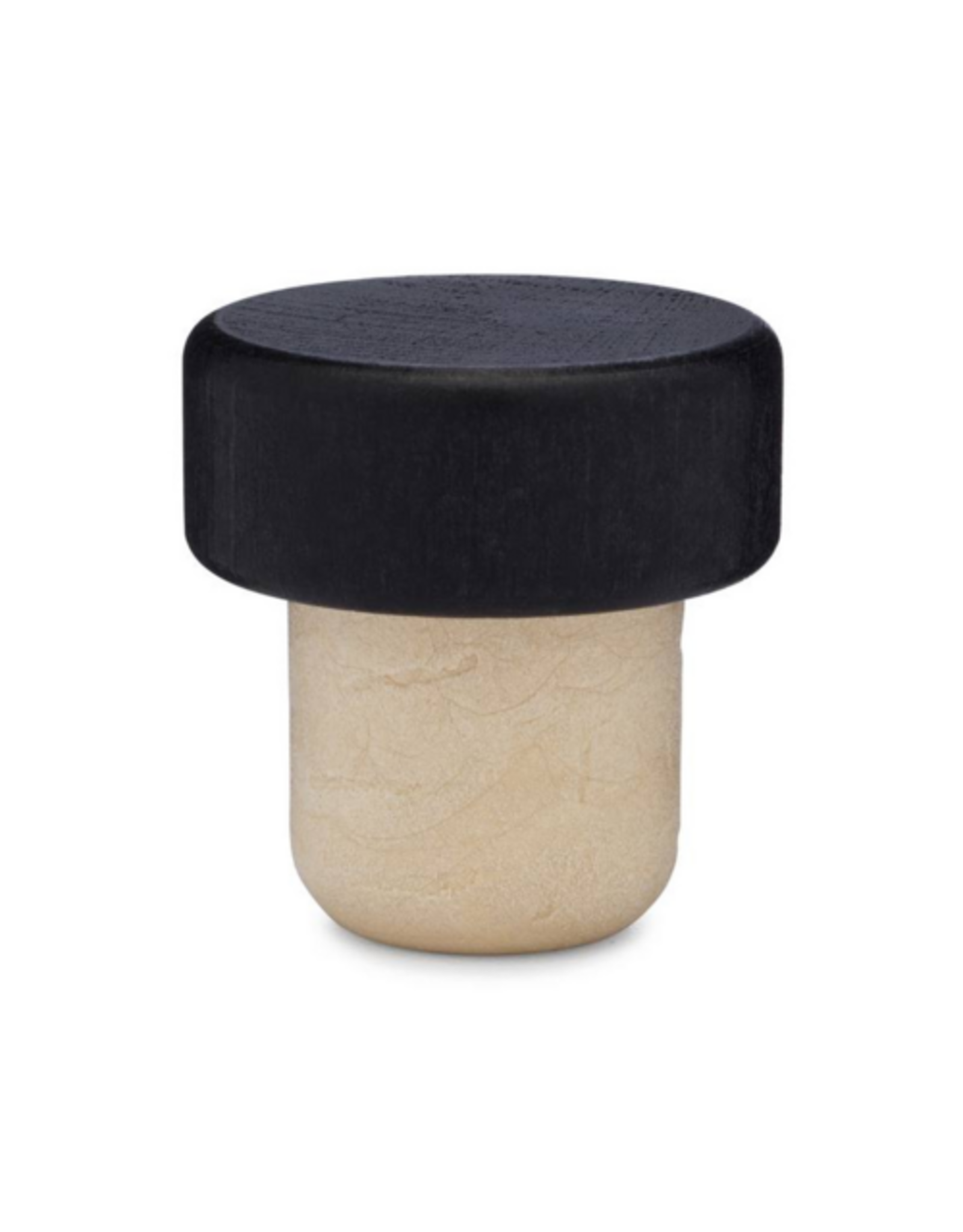 Bar Top Spirit Corks | Synthetic T-Cork Stopper | Black Wood Top | 22.6mm | Bag of 25