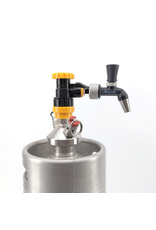 NukaTap NukaTap® Mini Beer Faucet Assembly Kit | Flow Control Ball Lock Quick Disconnect (QD) | Duotight Adapter | Self Closing Spring