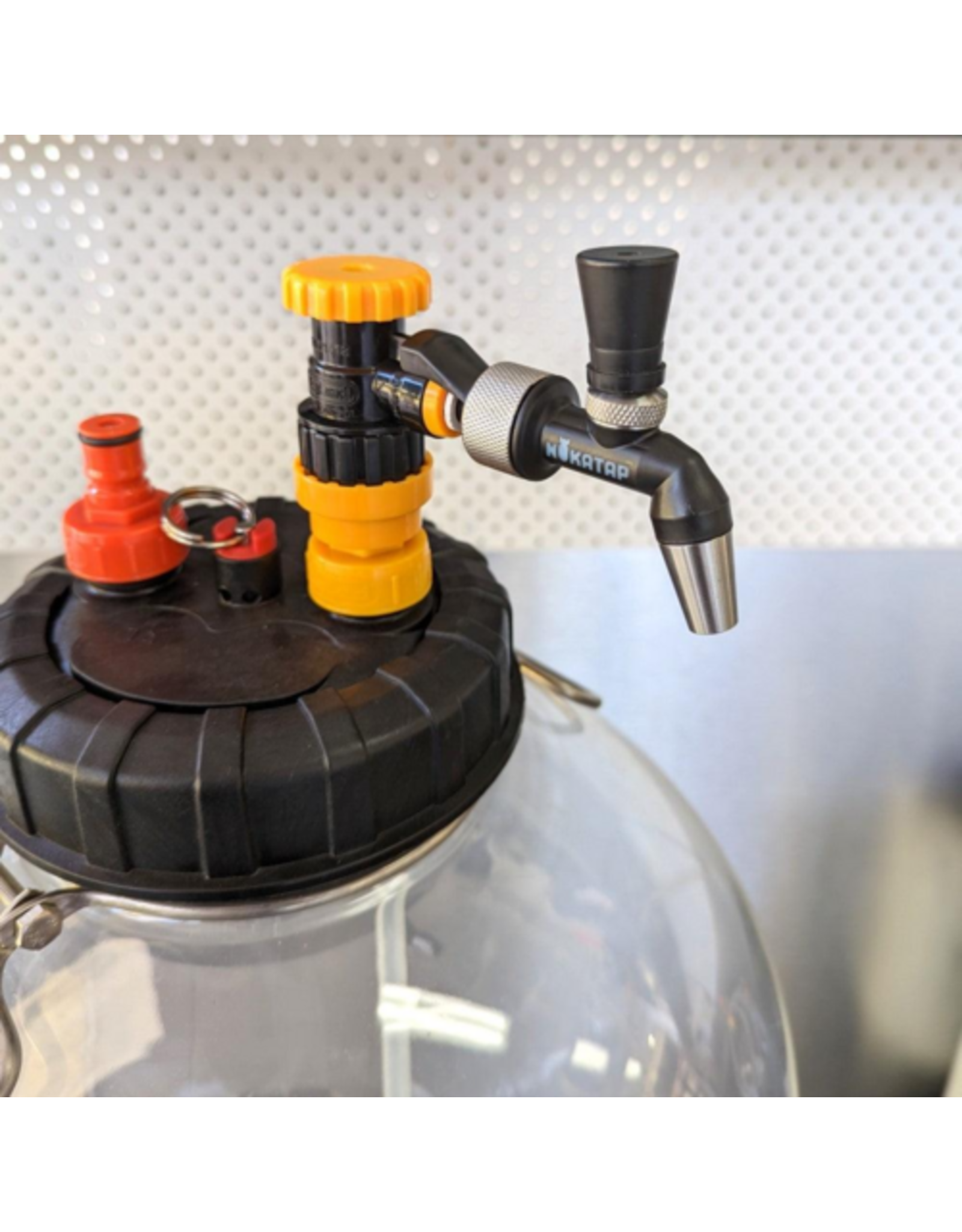 NukaTap NukaTap® Mini Beer Faucet Assembly Kit | Flow Control Ball Lock Quick Disconnect (QD) | Duotight Adapter | Self Closing Spring