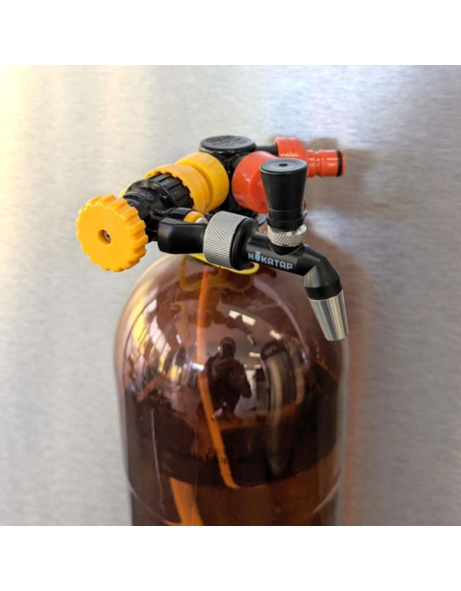 NukaTap NukaTap® Mini Beer Faucet Assembly Kit | Flow Control Ball Lock Quick Disconnect (QD) | Duotight Adapter | Self Closing Spring