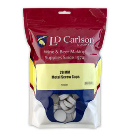 LD Carlson 28mm METAL SCREW CAPS 72/BAG