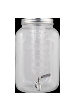 Glass Beverage Dispenser with Infuser and Stainless Spigot - 5L / 1.3 gal.