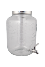 Glass Beverage Dispenser with Infuser | Stainless Spigot | 8L | 2.1 gal.