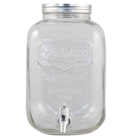 Glass Beverage Dispenser | Plastic Spigot | 5L | 1.3 Gal.