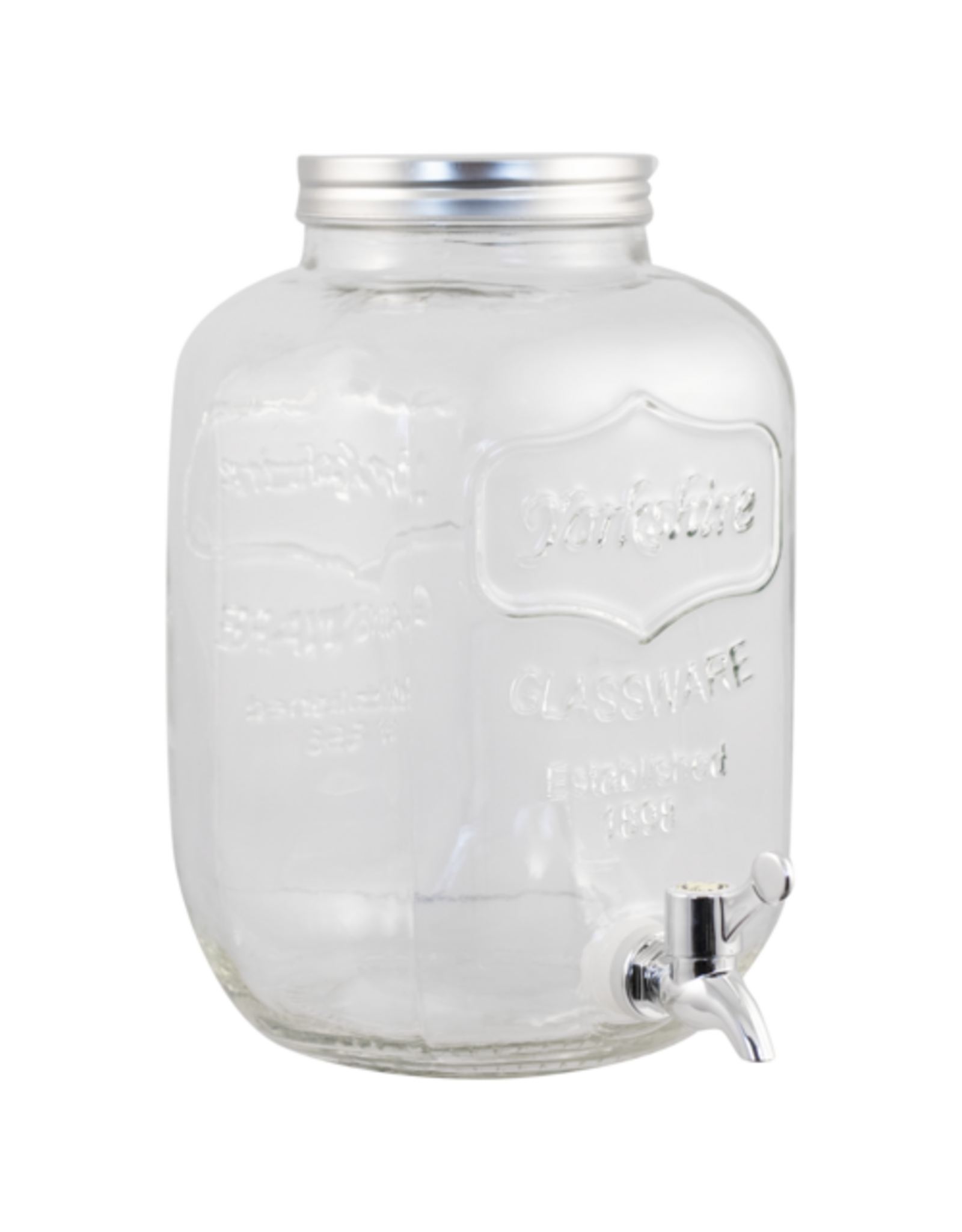 Glass Beverage Dispenser | Plastic Spigot | 5L | 1.3 Gal.