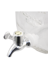 Glass Beverage Dispenser | Plastic Spigot | 5L | 1.3 Gal.