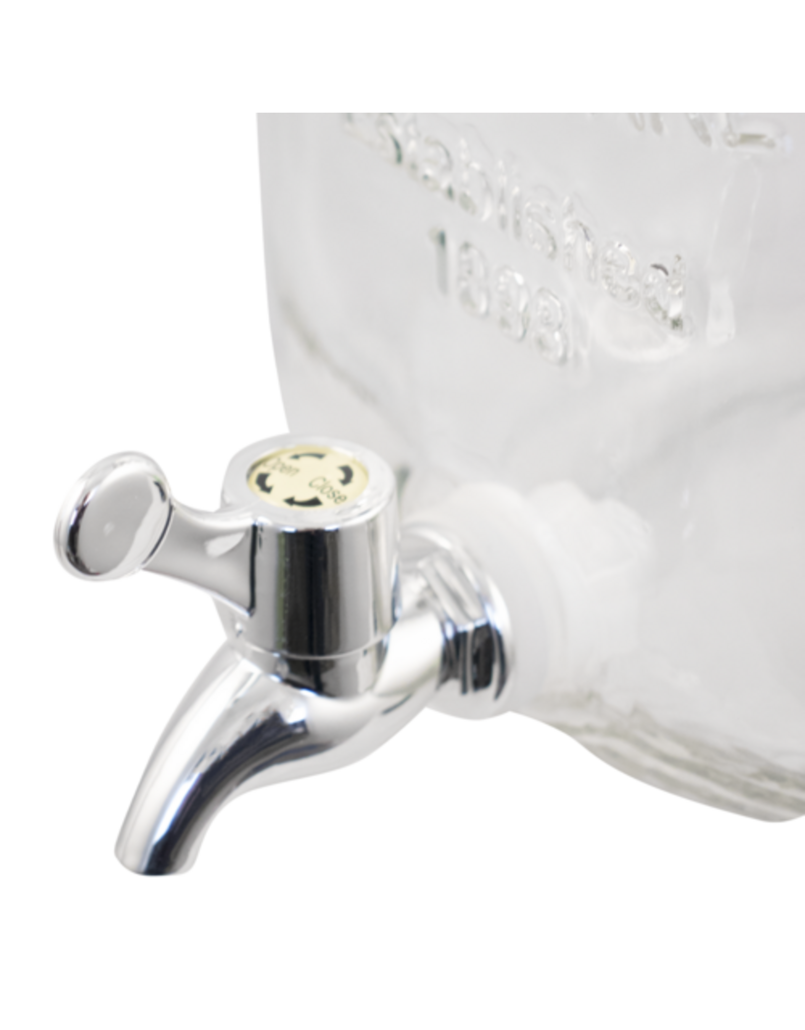 Glass Beverage Dispenser | Plastic Spigot | 5L | 1.3 Gal.