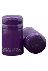 Wine Shrink Sleeves Purple w/ Silver Grapes 30 ct