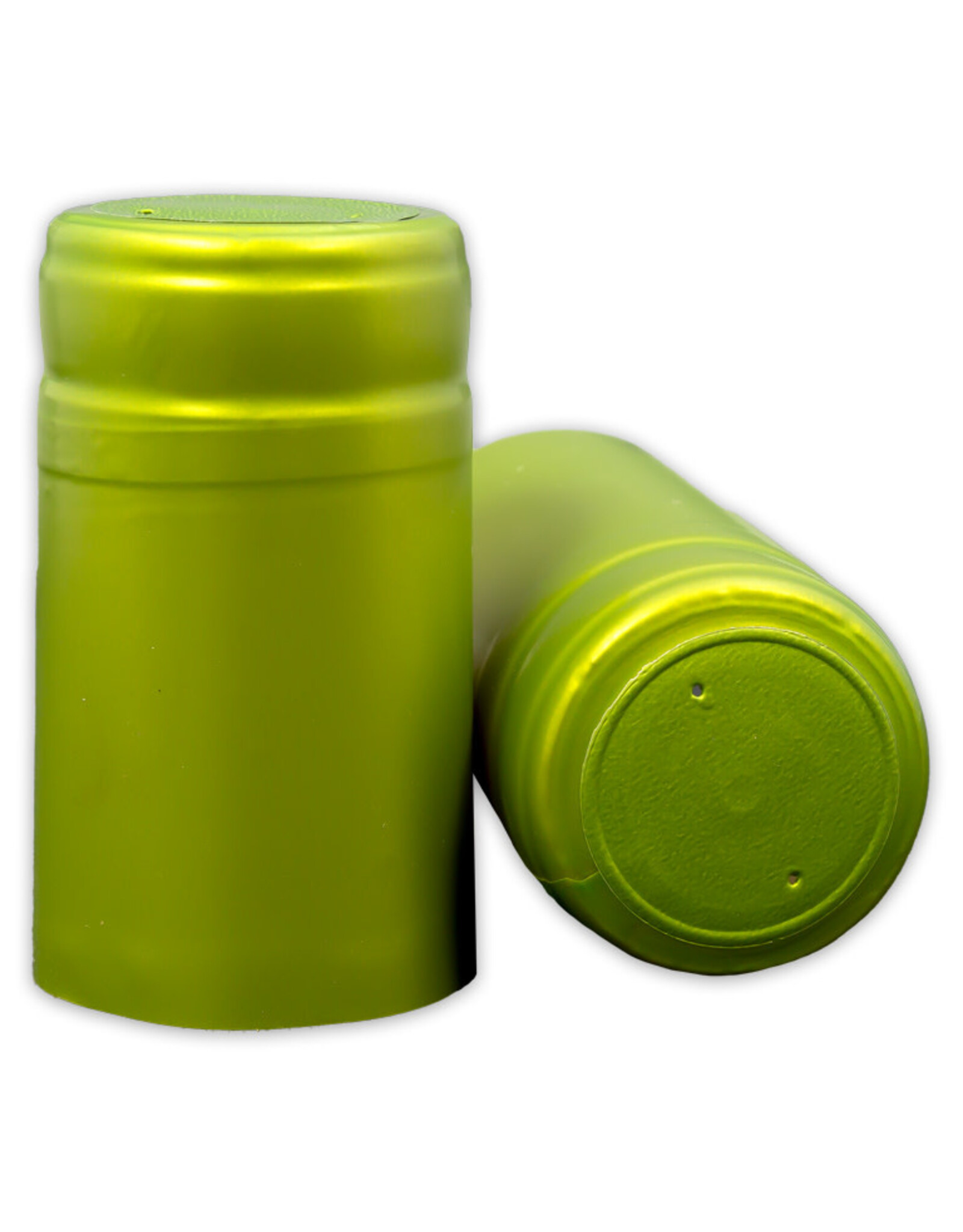 Wine Shrink Sleeves Metallic Lime Green 30 ct