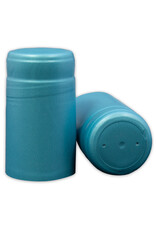 Wine Shrink Sleeves Metallic Light Blue 30 ct