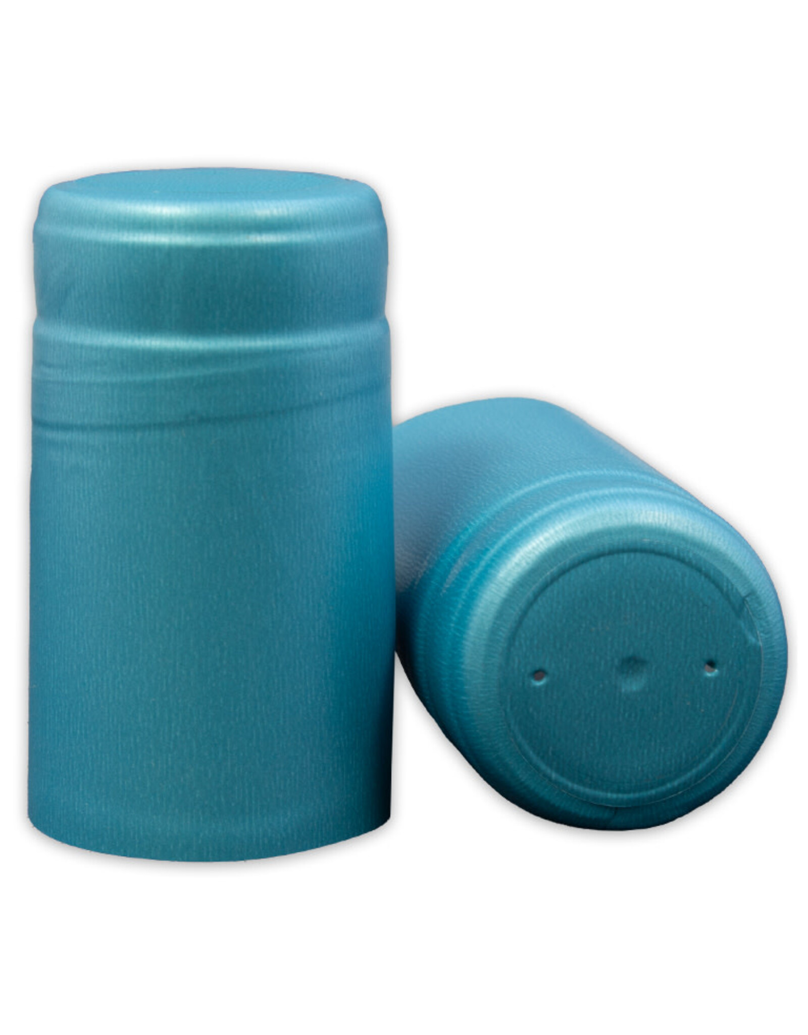 Wine Shrink Sleeves Metallic Light Blue 30 ct