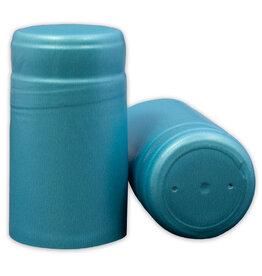 Wine Shrink Sleeves Metallic Light Blue 30 ct
