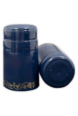 Wine Shrink Sleeves Blue w/ Gold Grapes 30 ct