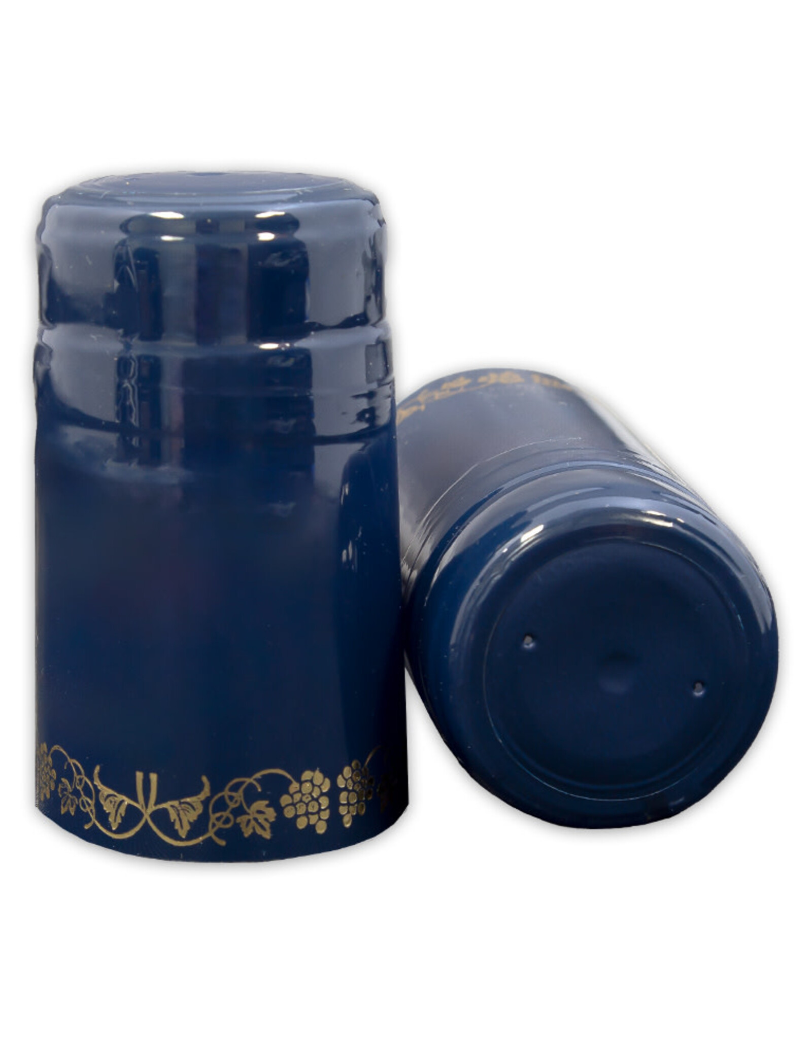 Wine Shrink Sleeves Blue w/ Gold Grapes 30 ct