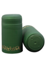 Wine Shrink Sleeves Green w/ Gold Grapes 30 ct