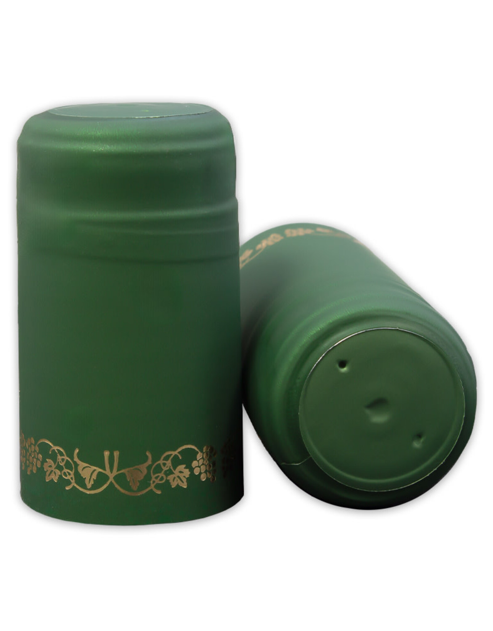 Wine Shrink Sleeves Green w/ Gold Grapes 30 ct