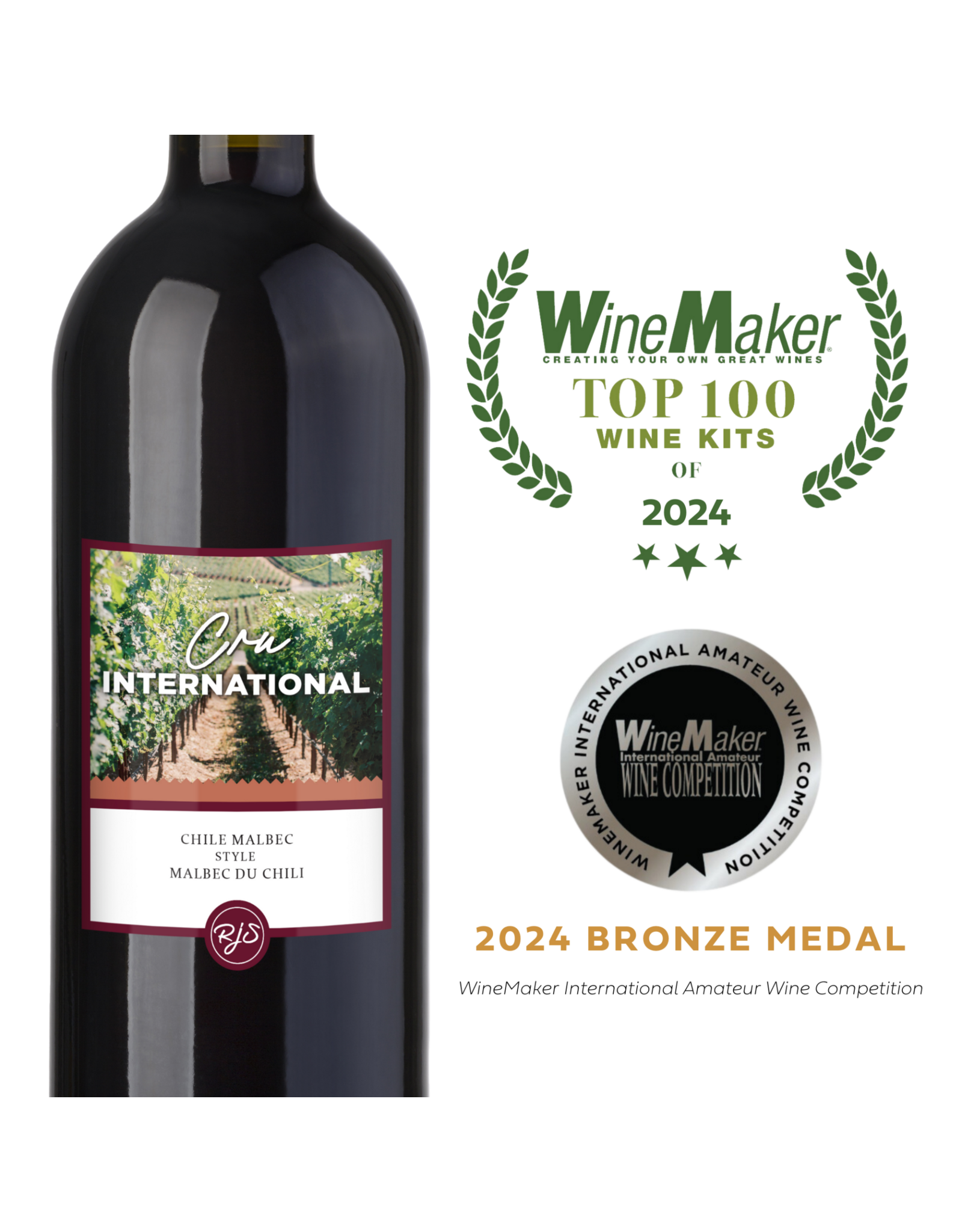 RJS Cru International Chilean Malbec Wine Kit
