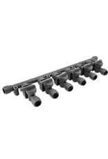 Duotight Gas Manifold | 6 Way | Push-In Check Valve w/ Isolation Valve | 8mm Duotight