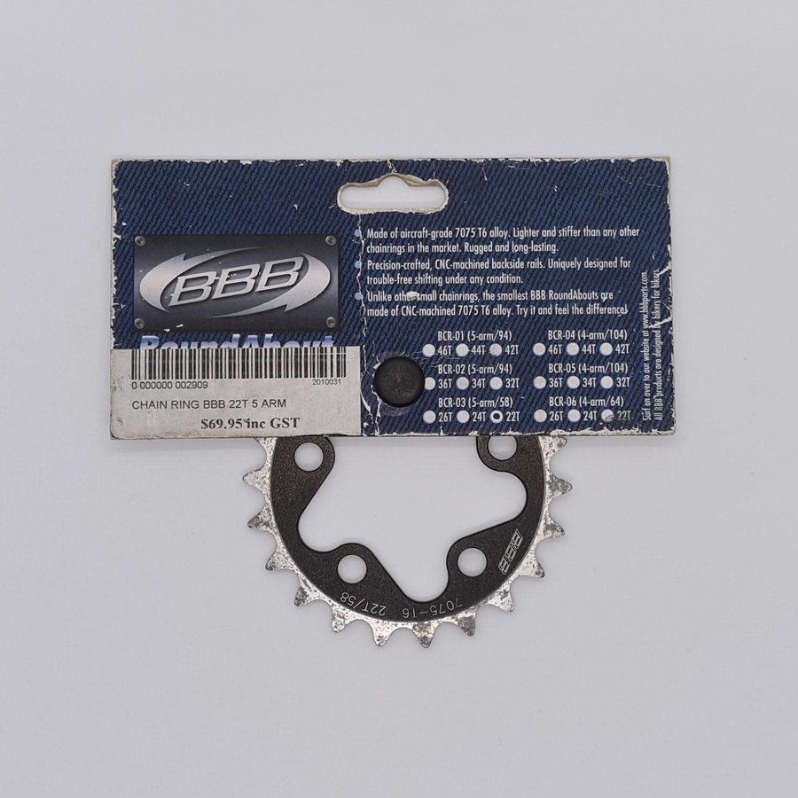 BBB Clearance Chainring 22T/58 5 Arm (New Old Stock) image 1