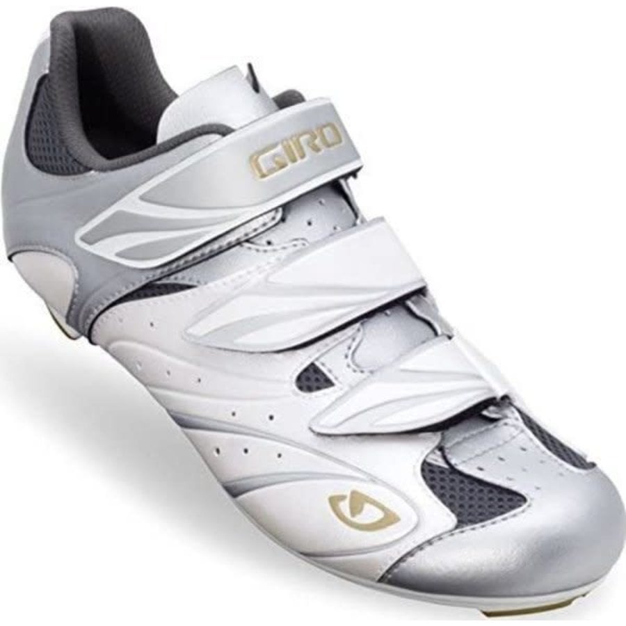 Giro Sante Womens Cycling Shoes (New, Old Stock) WHITE/SILVER/GOLD 37 image 1