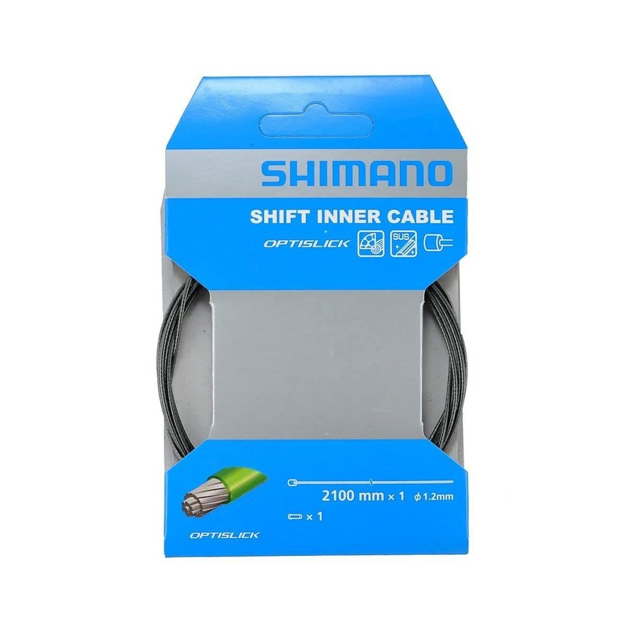 Shimano Optislick Shift Inner Cable 1.2 x 2100mm w/ Inner End Cap image 1
