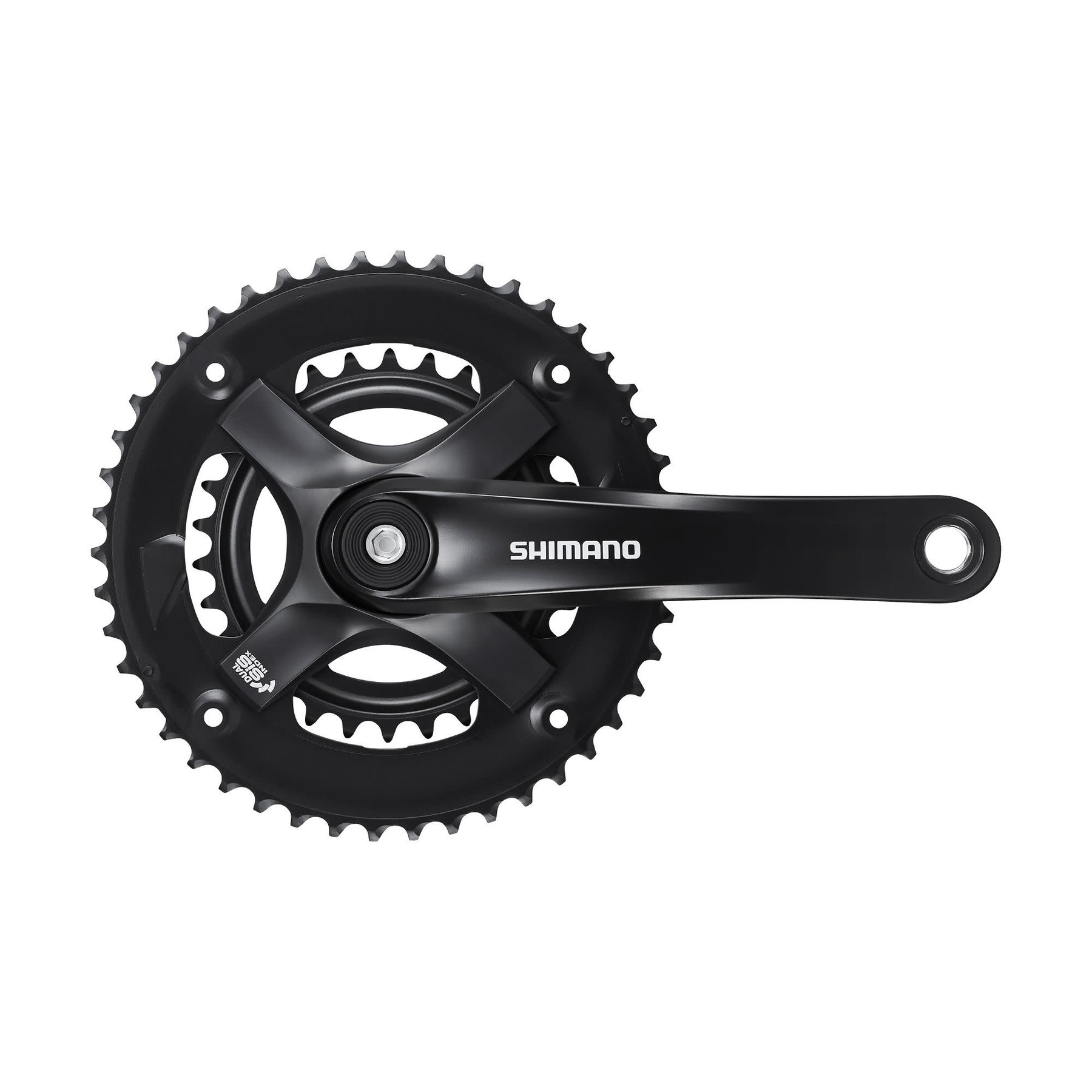 Shimano MTB Crankset 2x8 7 speed 170mm 48 38 28T FC TY501 Black