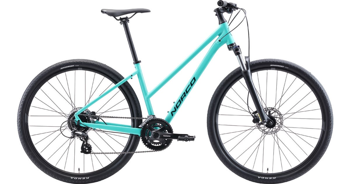 womens hybrid bike blue