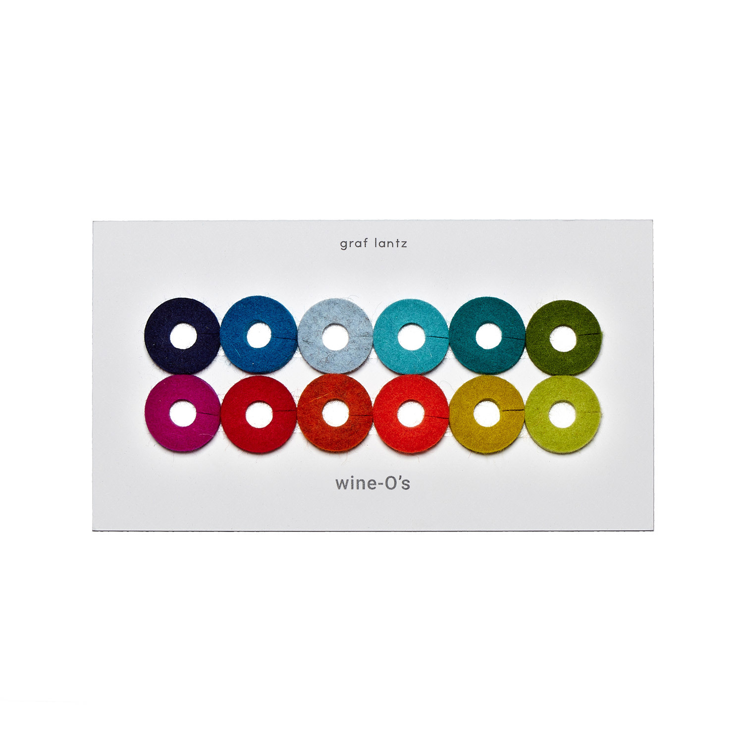Round Felt Wine Markers - Rainbow